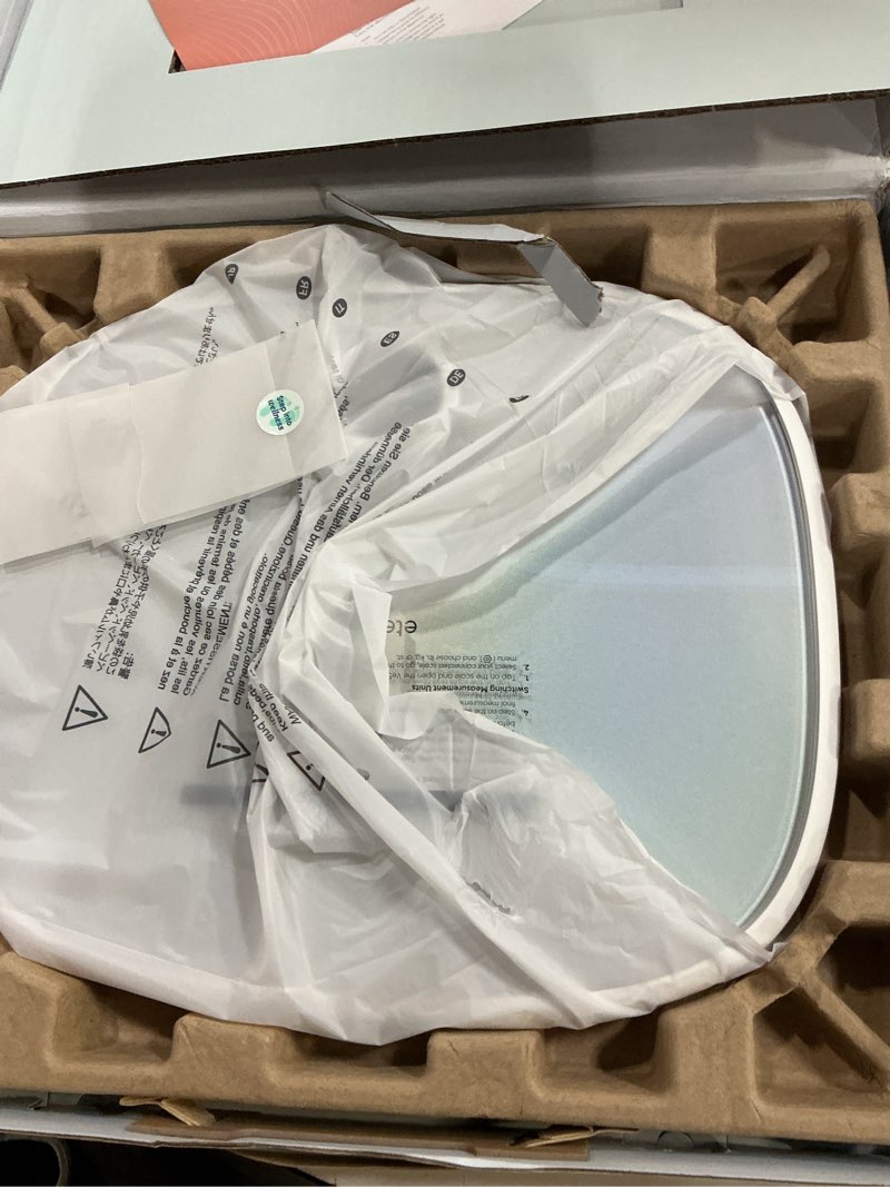 Condition photo showing Good Condition for etekcity smart rechargeable scale for body weight, bmi, fat, muscle mass, fsa&hsa eligible, digital bathroom scale with 13 metrics, secret mode, bluetooth connect to free apps, rainbow white rainbow white 13.4 x 11.5 x 1.1 inches