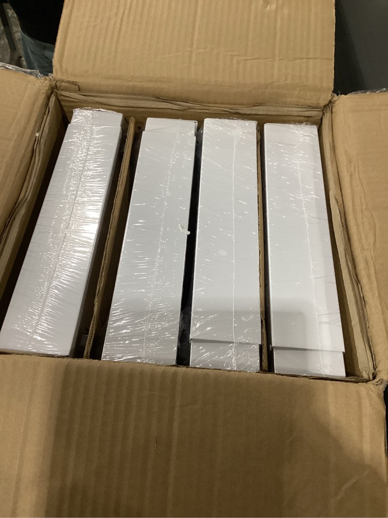 Condition photo showing New/Like New for 4Pack Expandable Pull Out Cabinet Organizer 21"Deep with Raising Pad for Framed Cabinets,Slide Out Drawers with 4pcs Divider Racks,Roll Out Shelves Adhesive,Adjustable Width 12.05"-20.4"White White 21"D x 12.05"-20.4"W(4Pack)