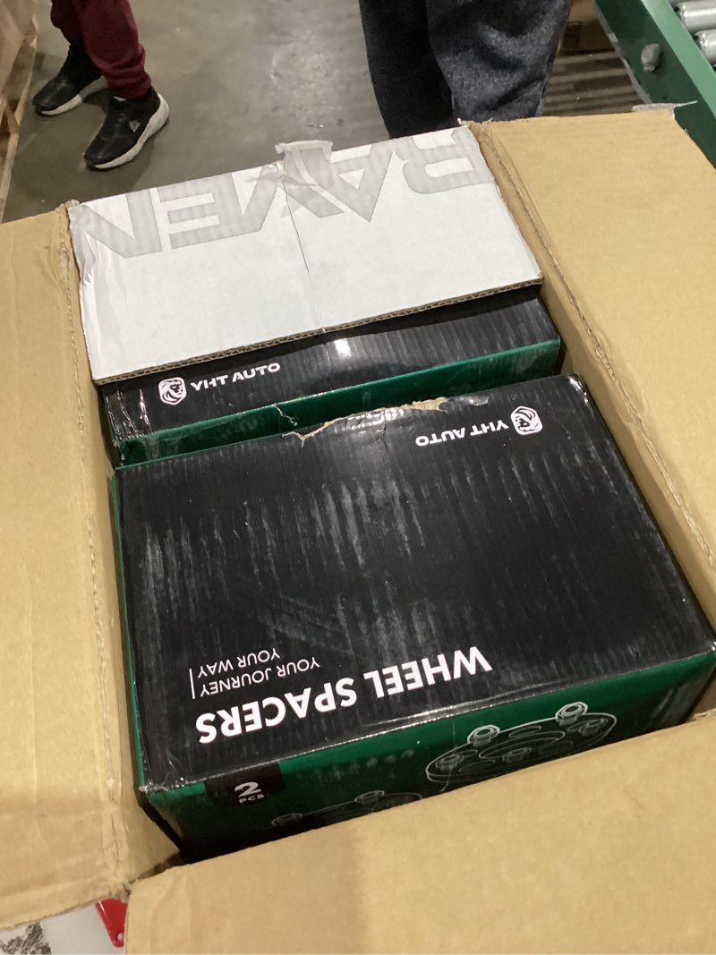 Condition photo showing New/Like New for YHTAUTO 8x6.5 Inch Wheel Spacers 2 Inch Fits Chevy Silverado, GMC Sierra, Ram 2500/3500, Nissan, Hummer Models Tire Spacers w/ M14x1.5 Studs 126.15mm Center Bore 8 Lug 4PCS Black Wheel Spacers 2 Inch Thickness 4 PCS
