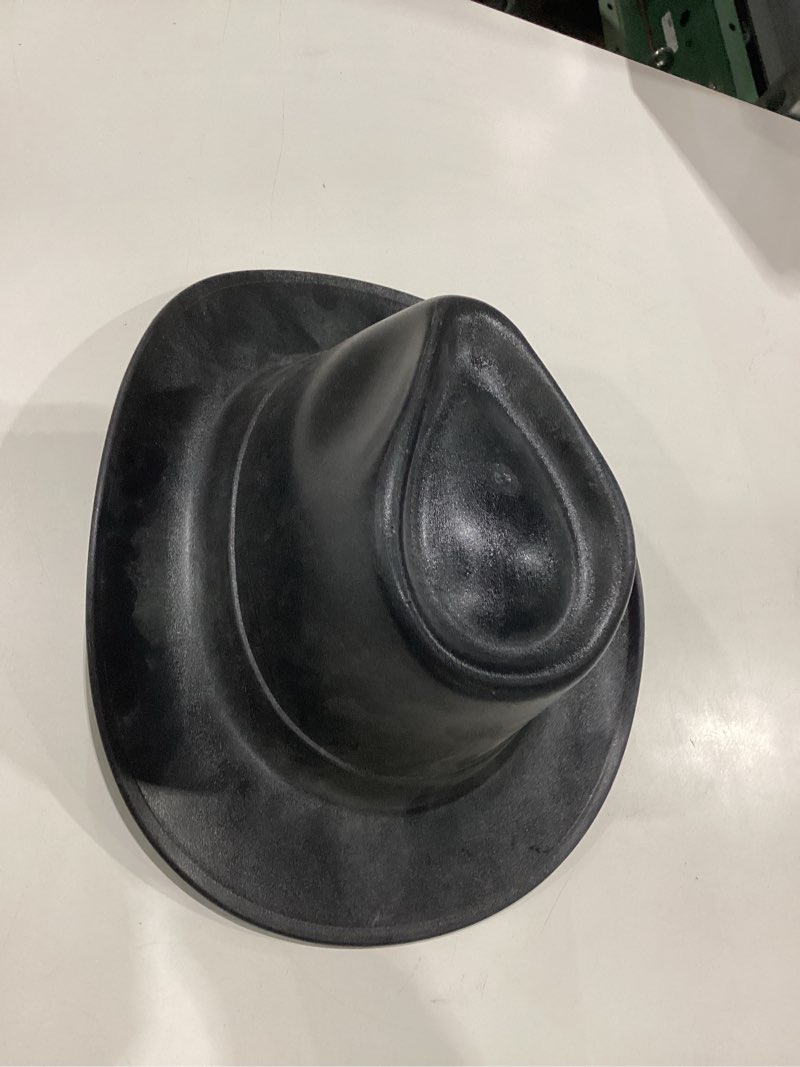 Condition photo showing Good Condition for OccuNomix VCB200-06 Vulcan Cowboy Style Hard Hat with Ratchet Suspension, Black, One Size Black One Size Ratchet Suspension