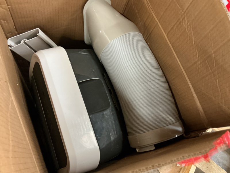 Condition photo showing As Is for shinco 8,000 btu portable air conditioner, ac unit with built-in cool, dehumidifier & fan modes for room up to 350 sq.ft, conditioner remote control, 24 hour timer, installation kit