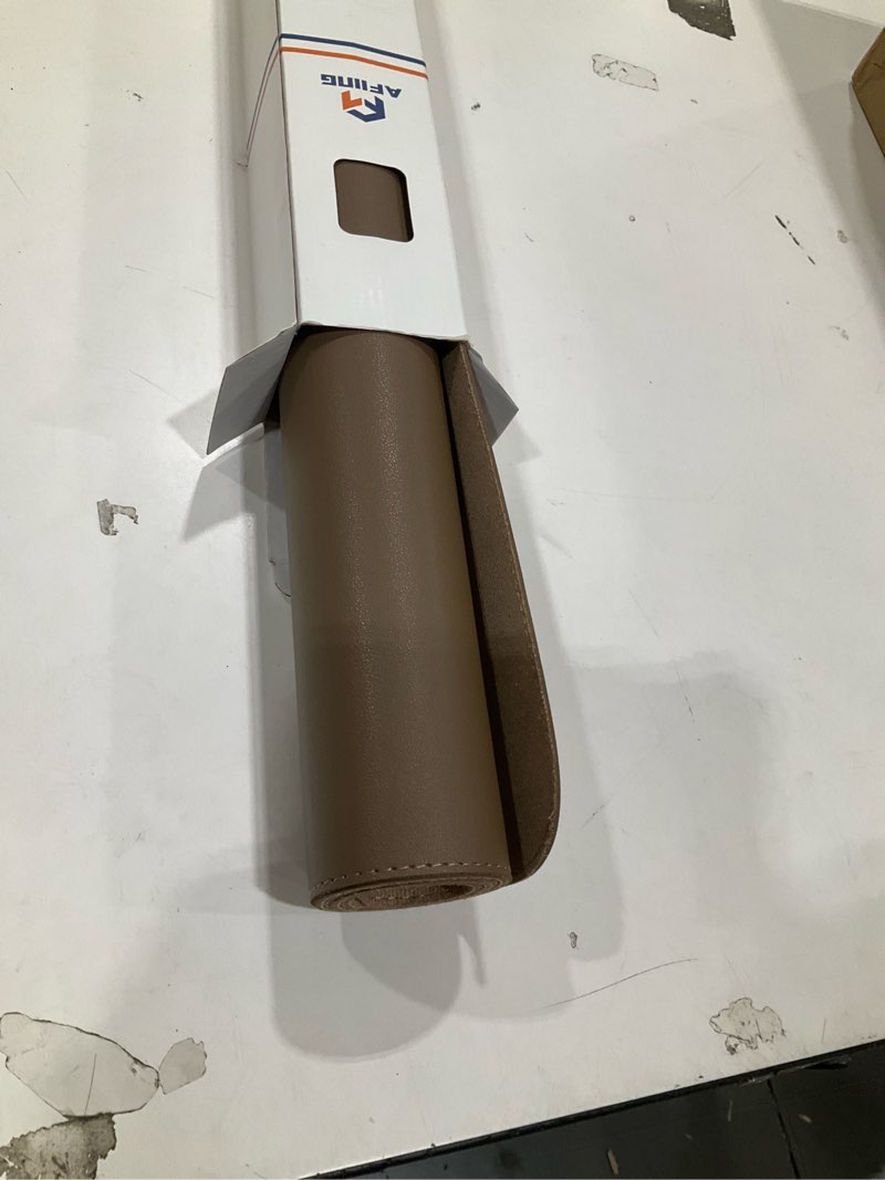 Condition photo showing Good Condition for afiing large desk mat 55" x 24" - pu leather desk pad protector, waterproof non-slip extended mouse pad for office desk, keyboard, laptop and home workspace (coffee) coffee 55.1" x 24"