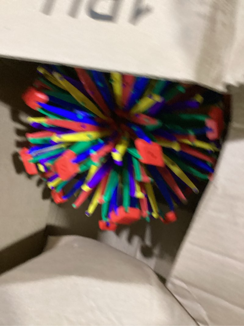 Condition photo showing Good Condition for original hoberman sphere plastic expandable toy, rainbow