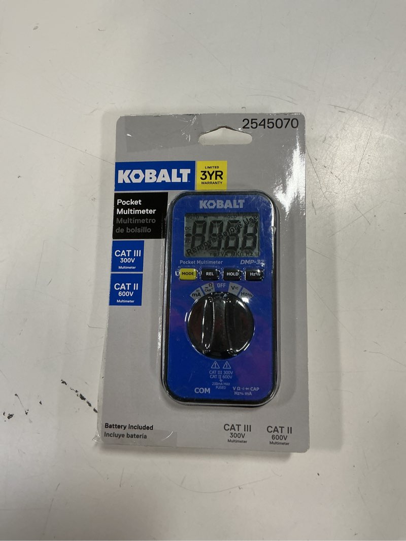 Condition photo showing New/Like New for Kobalt Digital Display Multimeter 0.2 Amp 600V -Volt