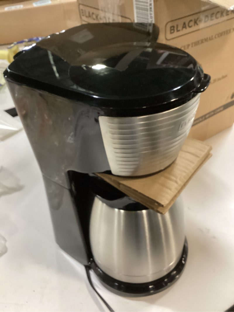 Condition photo showing Good Condition for BLACK+DECKER 12-Cup Thermal Programmable Coffee maker, Brew Strength Selector, Auto-clean, Black and Silver