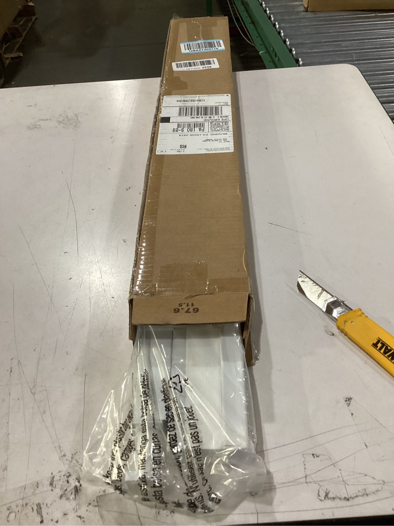 Condition photo showing New/Like New for lazblinds upgraded top down bottom up (tdbu) honeycomb blinds, no drill no tools easy install cordless cellular shades for windows 27" w x 64" h, white - light filtering light filtering - white 27"w x 64"h