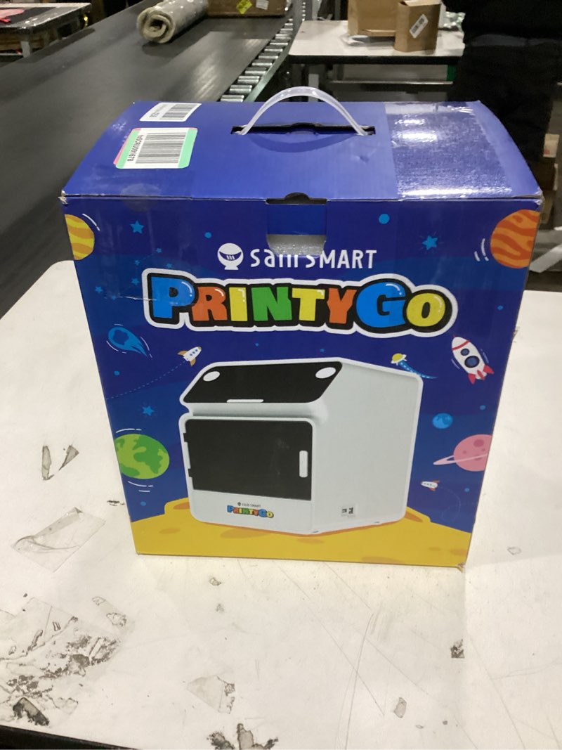 Condition photo showing New/Like New for SainSmart PrintyGo Mini 3D Printer for Kids, 600mm/s Auto Leveling Printer for Beginners with 5" Touch Screen, 1500+ Models, Child-Safe Design, Wi-Fi/App Control, Pre-Assembled for STEM Learning Gift