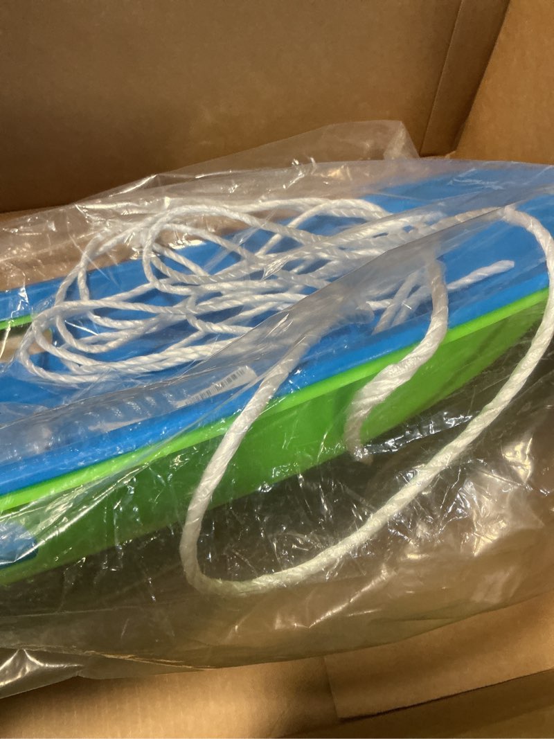 Condition photo showing New/Like New for 2 Pack Plastic Snow Sled for Kids Adult, Resistant Toboggan Snow Sled with Pull Rope and Handles, Fl (color may vary these are green and blue)