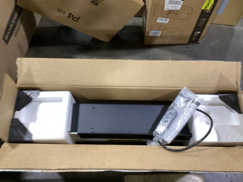 Condition photo showing item condition for 33 inches electric fireplace inserts, recessed and wall mounted fireplace heater, linear fireplace w/thermostat, remote & touch screen, multicolor flame, timer, log & crystal, 750w/1500w 33"