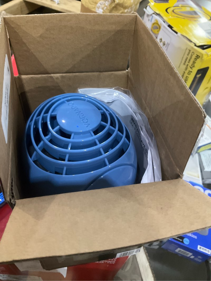 Condition photo showing Good Condition for vornado flippi v6 compact air circulator fan, 3.2" tabletop fan, adjustable head, 2 speeds, blue