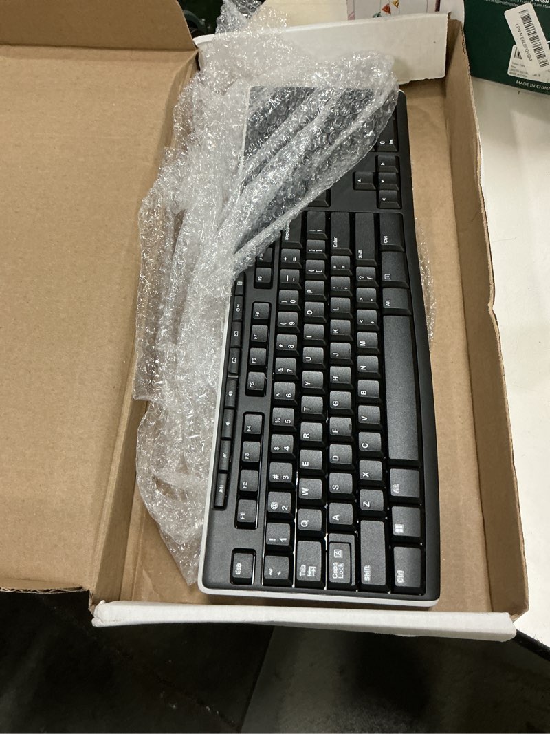 Condition photo showing Good Condition for logitech k270 wireless keyboard for windows, 2.4 ghz wireless, full-size, number pad, 8 multimedia keys, 2-year battery life, compatible with pc, laptop, black black 1 pack keyboard