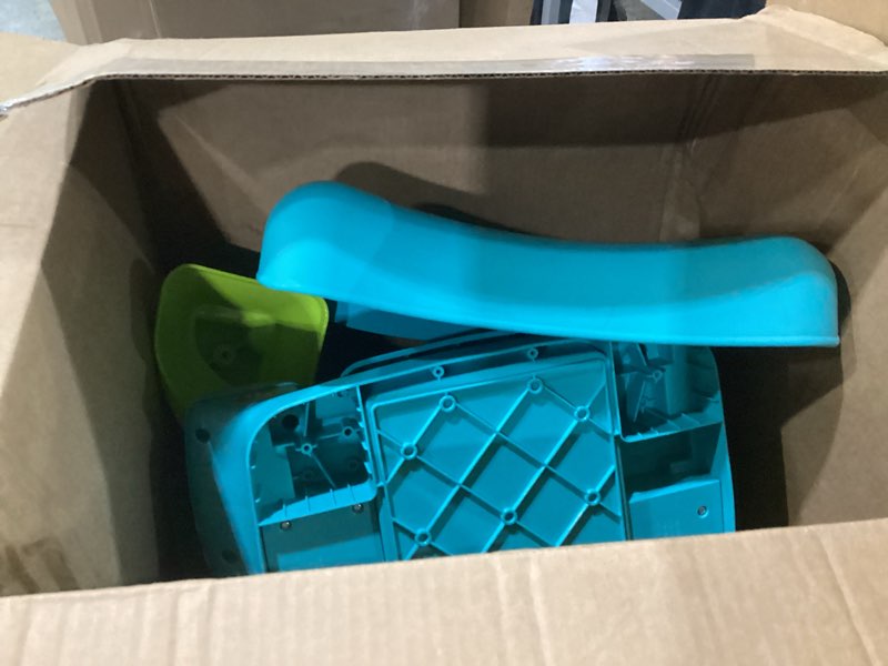 Condition photo showing As Is for Fisher-Price Laugh & Learn Toddler Learning Toy Smart Stages Chair, Teal, Music Lights & Activities for Ages 1+ Years, Multilanguage Version