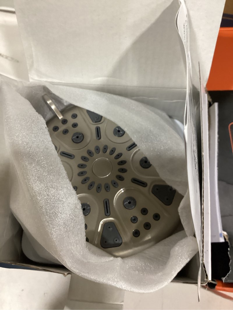 Condition photo showing New/Like New for makefit filtered shower head brushed nickel - high pressure shower head with filter for hard water softener - 7 settings bathroom rain showerhead to remove chlorine and heavy metals premium filter brushed nickel