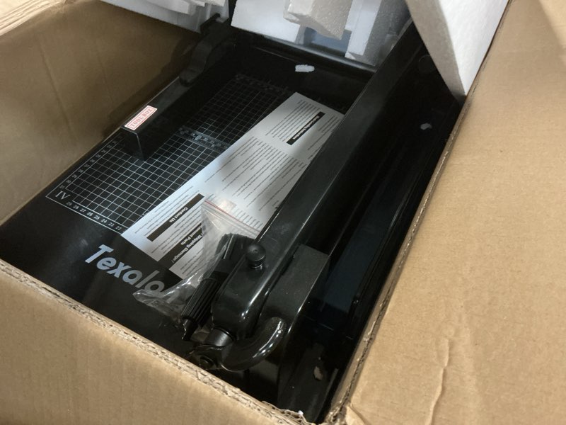 Condition photo showing Good Condition for heavy duty guillotine paper cutter - 400 sheets capacity, a4 12" stack paper trimmer, steel base, black a4-12'' paper cutter