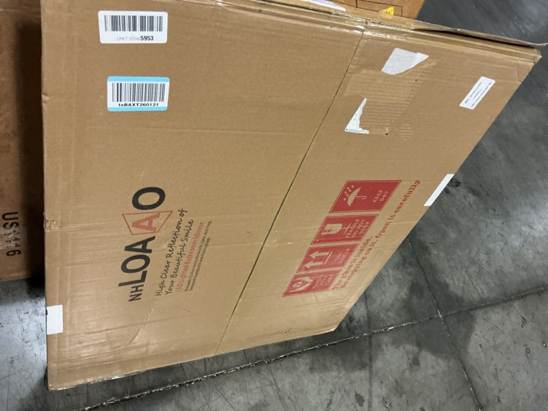 Condition photo showing Good Condition for loaao 35.4"x29.9" led mirror for bathroom, lighted bathroom mirror with lights, anti-fog, dimmable, memory function, easy to install, clear reflection led bathroom mirror (3 light modes) 35.4"l x 29.9"w