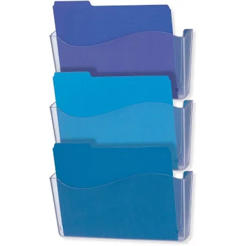 Officemate Unbreakable Wall File, Letter/A4 Size, Clear, 3 Pack (21654) Letter/A4 (3 Pack) Clear