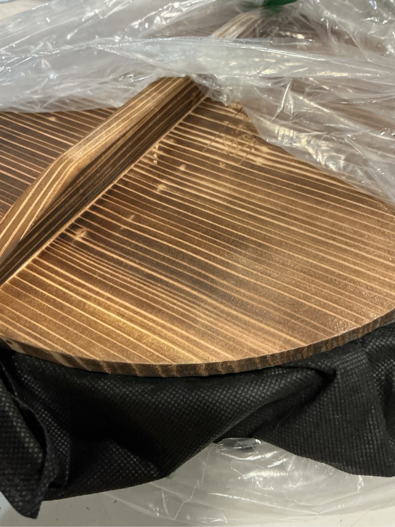 Condition photo showing Good Condition for 12.5 inch carbon steel wok for electric, induction and gas stoves (lid, spatula and user guide video included) a-12.5 inch wok with wooden lid