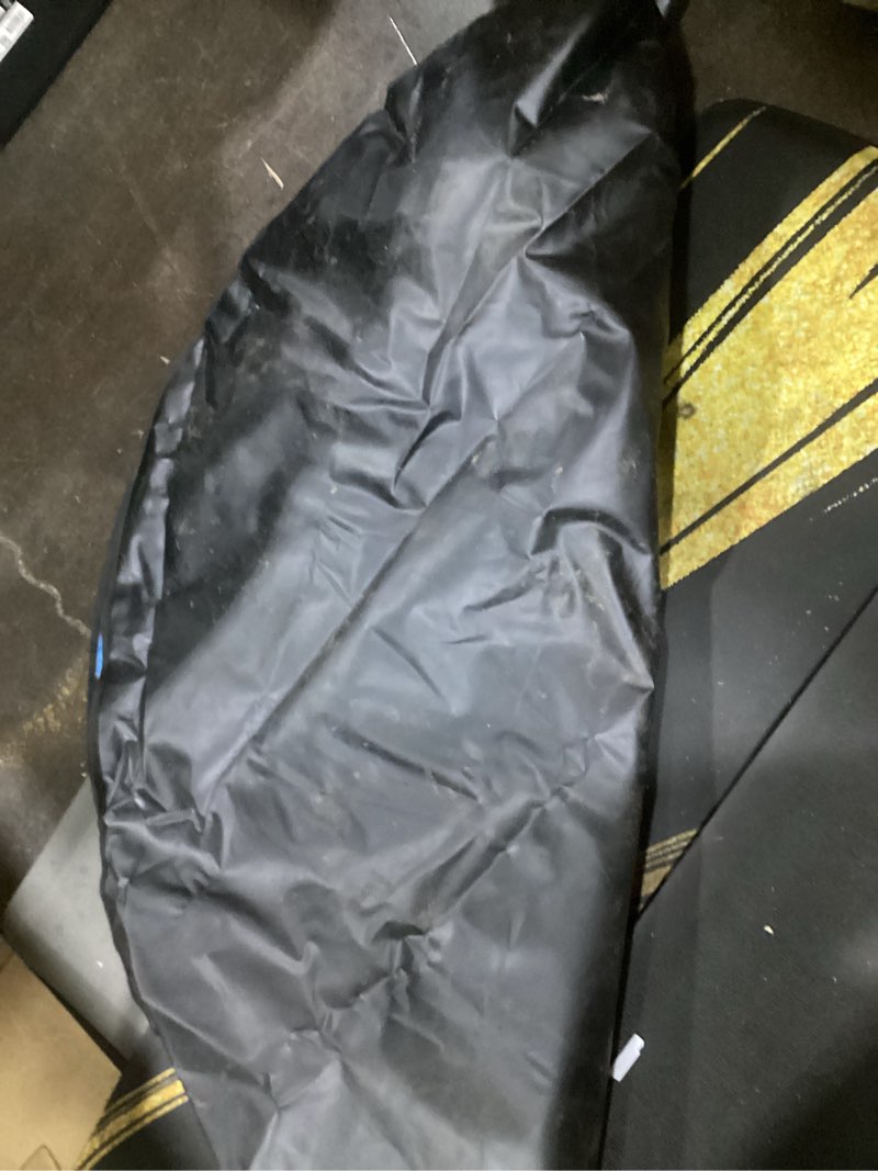 Condition photo showing As Is for (similar) toffos 55” round inflatable blue camouflage snow tube heavy duty