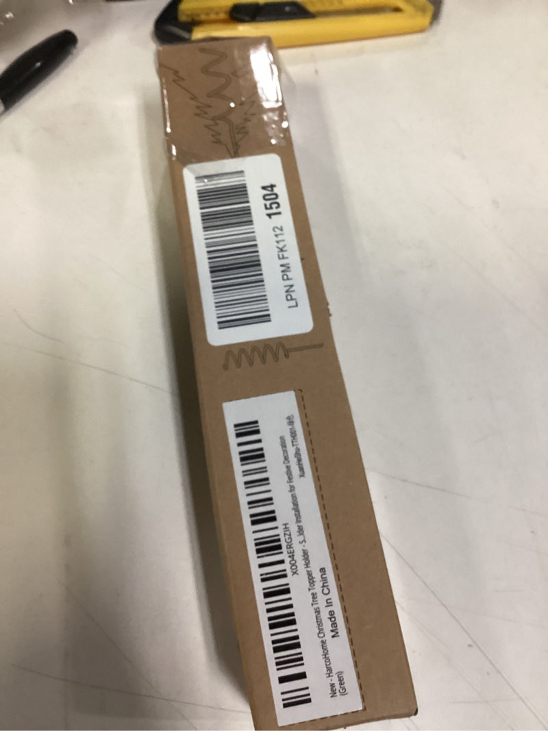 Condition photo showing As Is for Christmas Tree Topper Holder - Heavy-Duty Metal Twist On Tree Topper Supporter for Your Tree Toppers, Tree Topper Stabilizer Fits Most Tree Sizes, Secure Lock for Treetop Ornaments (Green) Christmas Green