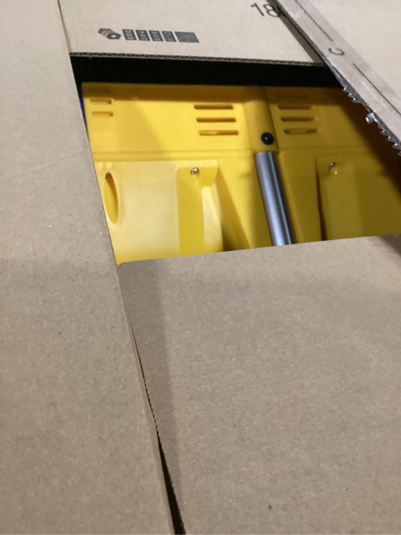 Condition photo showing As Is for Mellif Cordless Snow Shovel, 12-Inch Brushless Snow Blower Compatible with DeWalt 20V MAX Battery, Includes 4.0Ah Battery & Charger Kit, Lightweight with Adjustable Chute (Yellow & Blue)