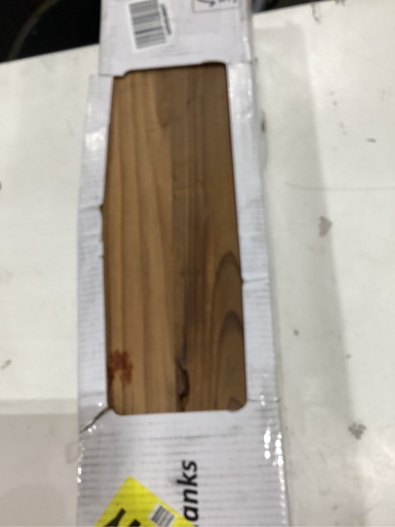 Condition photo showing Good Condition for luxdecor real reclaimed wood planks for wall-10 pieces easy nail-up shiplap rustic style 6" wide wood shiplap panels for wall 19.44 sq ft (natural weathered brown)