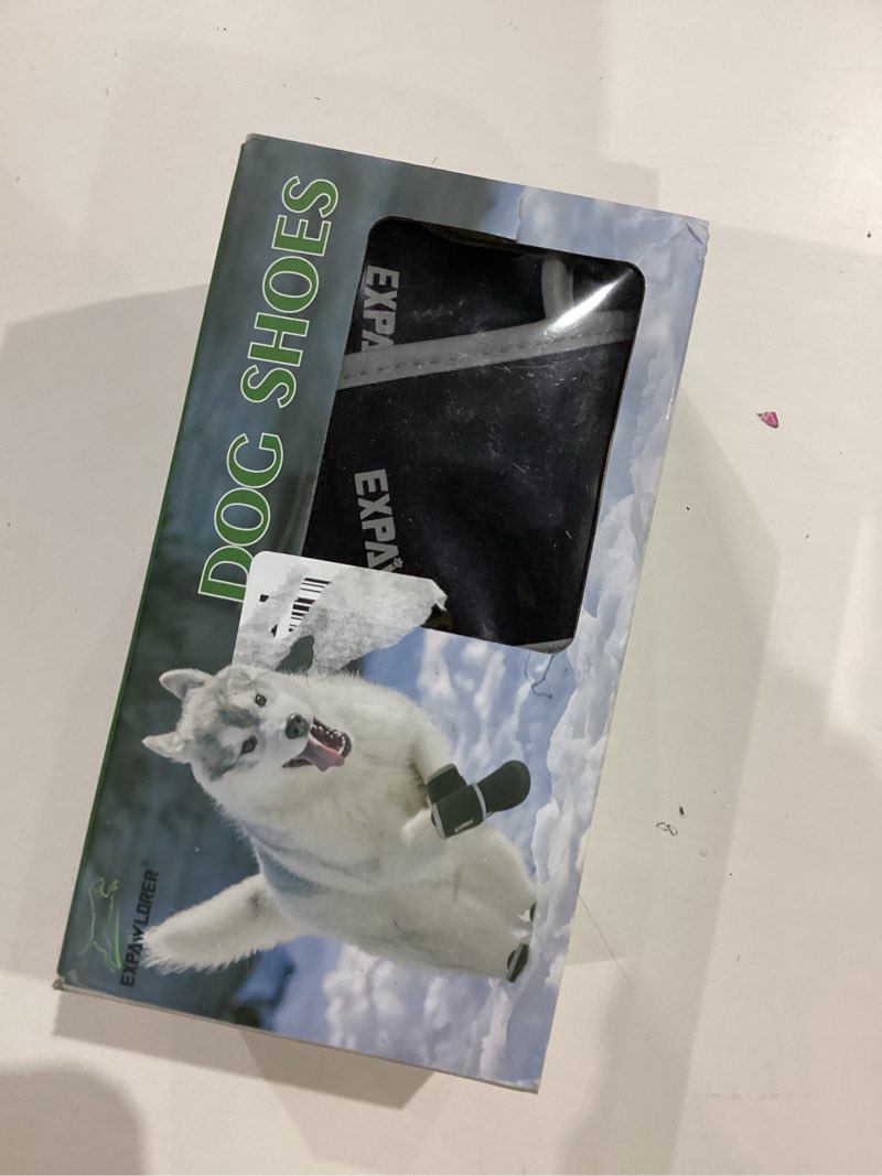 Condition photo showing Good Condition for EXPAWLORER Waterproof Dog Shoes for Small Medium Large Dogs, Dog Shoes for Hot Pavement, Hiking Walking, Reflective Dog Booties for Outdoor Snow Rain Days, Anti-Slip Dog Boots & Paw Protectors Black XXL