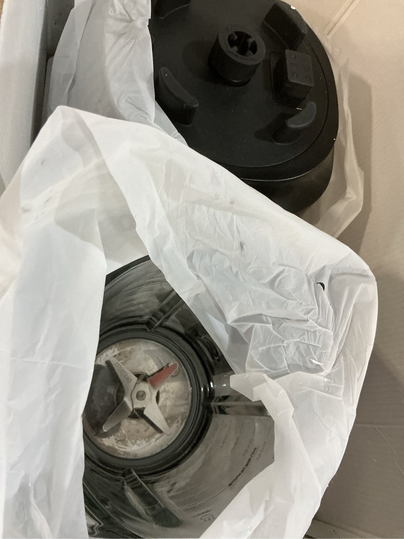 Condition photo showing As Is for countertop food blender,hot soup maker,high-speed kitchen food processor with 9 one touch programs,12h preset,self-cleaning,crushing,mixing,juices,pureeing,grinding,chopping,auto-shutoff, 60oz, 1200w