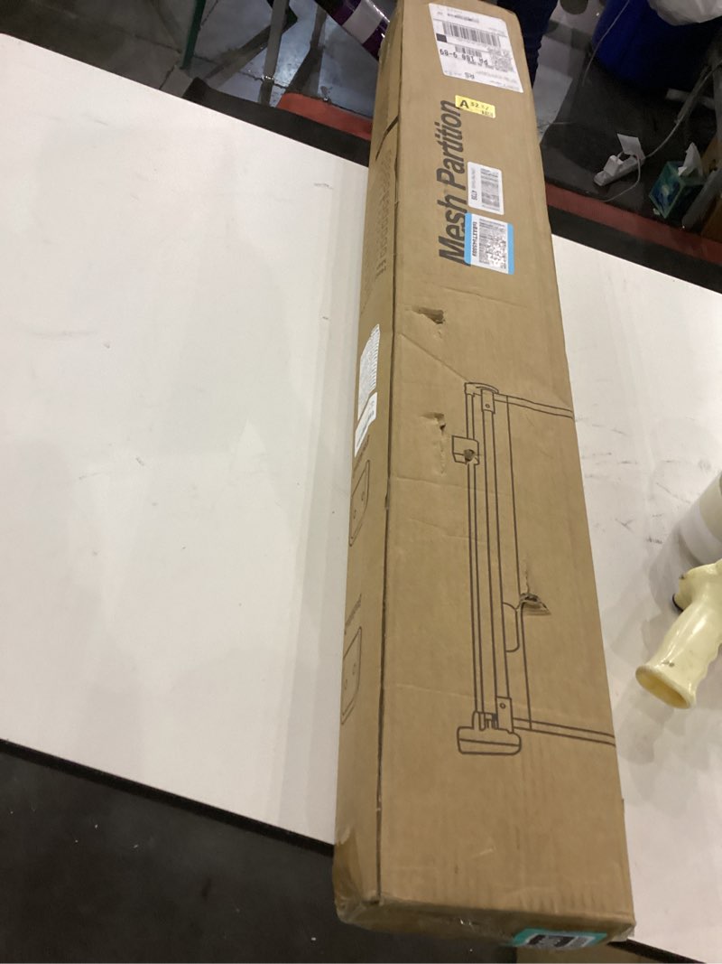 Condition photo showing New/Like New for 160" Retractable Baby Gates, 42" Extra Tall Upgraded Child Safety Gate with Reinforced Strip Design, Prevent from Crawling Underneath, Extra Wide Dog Gate Baby Gates for Stairs Doorways Indoor Outdoor White 42" Tall x 160" Wide