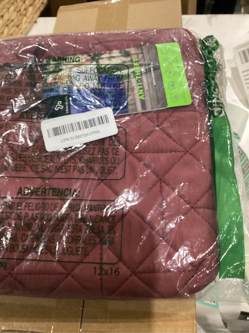 Condition photo showing As Is for travelon anti-theft boho slim crossbody one size paprika
