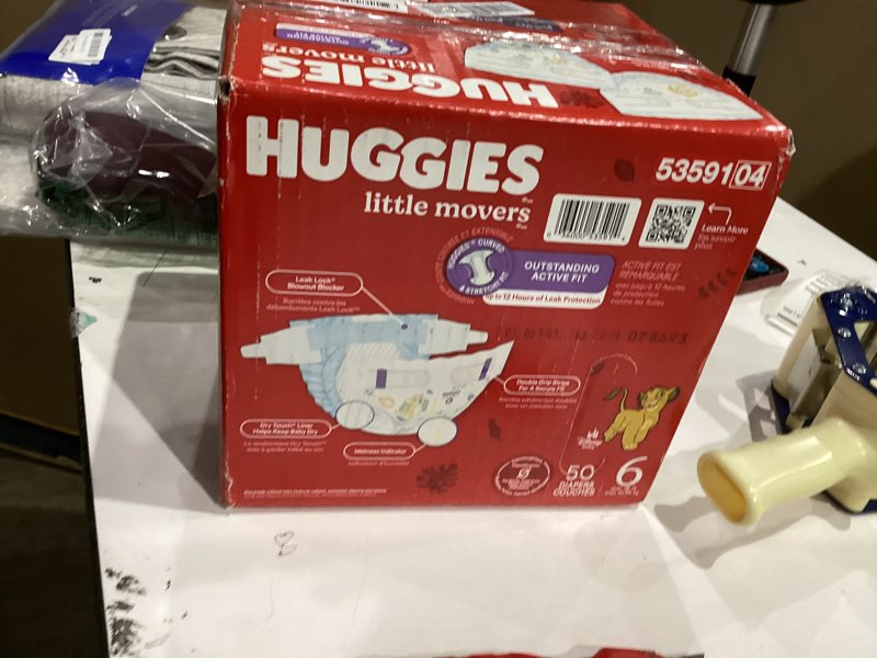 Condition photo showing New/Like New for Huggies Size 6 Diapers, Little Movers Baby Diapers, Size 6 (35+ lbs), 50 Count (2 packs of 25), Packaging May Vary Size 6 50