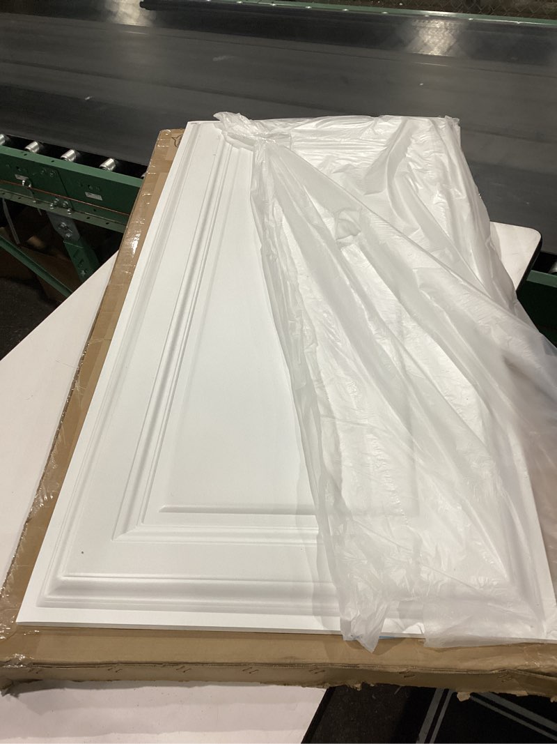 Condition photo showing New/Like New for art3d 12-pack drop ceiling tiles 2x4 ft, pvc decorative ceiling covering panels for basement kitchen bathroom, 24x48 inch, cover 96 sq. ft, smooth white smooth white 24x48 inch