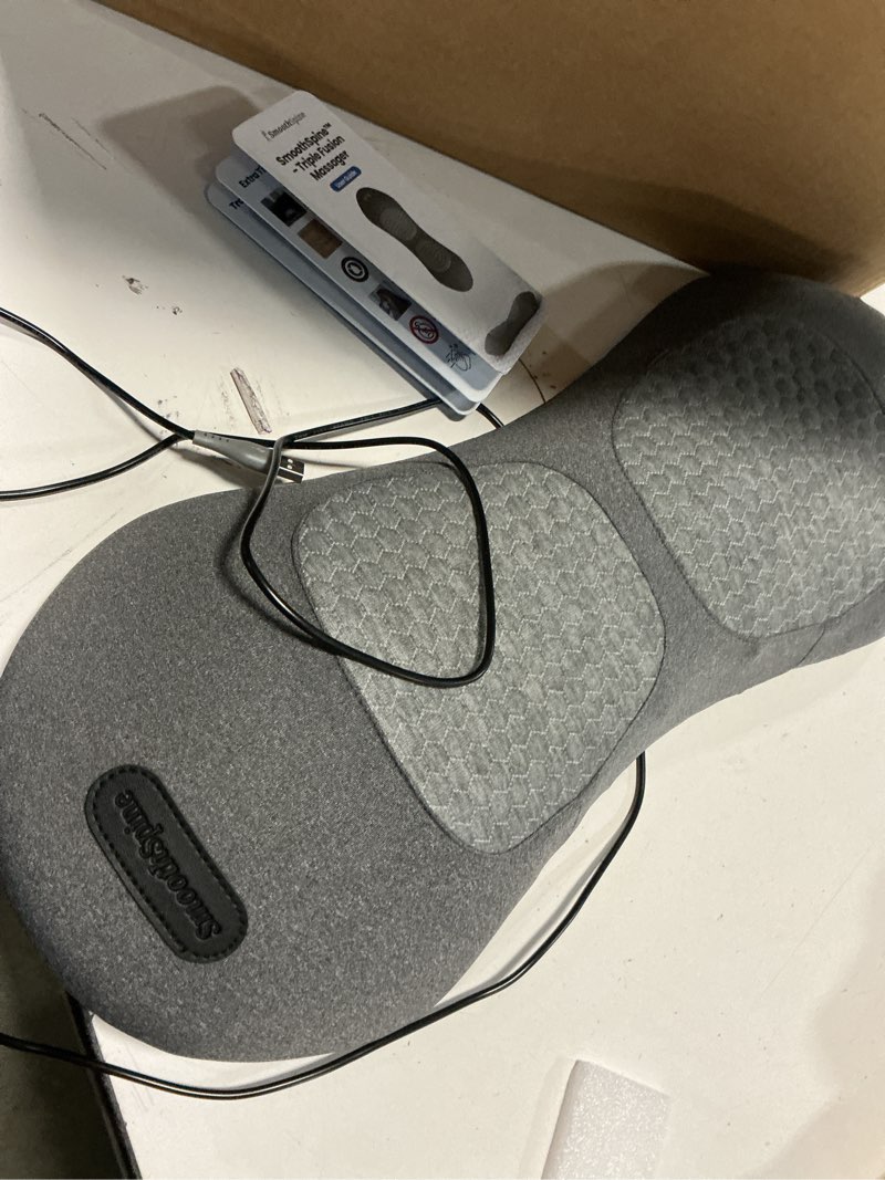 Condition photo showing Good Condition for 3-in-1 electric lumbar support pillow with heat & massage, ergonomic memory foam lower back massager for pain relief deep tissue, smart air lift technology, ideal for car/bed/sleeping/office chair