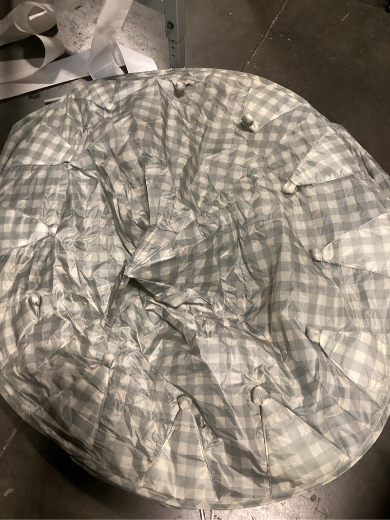Condition photo showing As Is for kids play tent castle with recycled fabric - prints