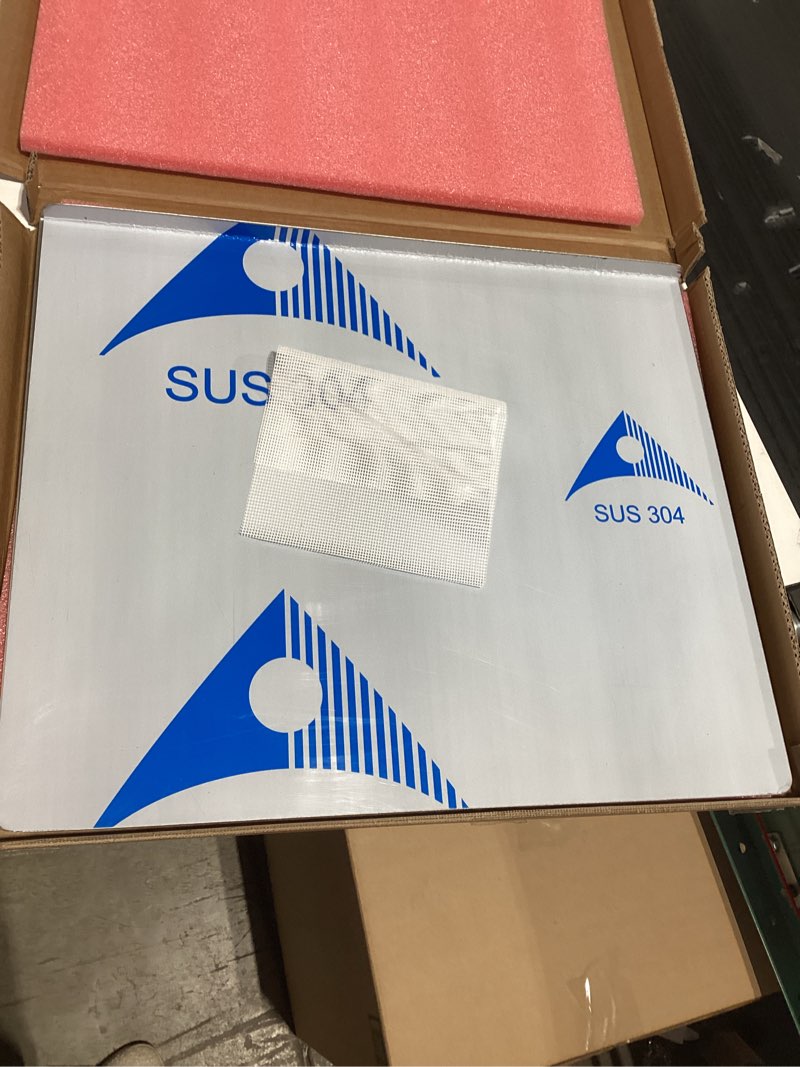 Condition photo showing Good Condition for 304 Stainless Steel Cutting Board – Stainless Steel Kitchen Chopping Boards Non-Slip, Dishwasher Safe – Ideal for Meat, Vegetables, Fruits, Bread & Baking – Commercial & Home Use (23.6 * 19.6in) 23.6"L x 19.6"W