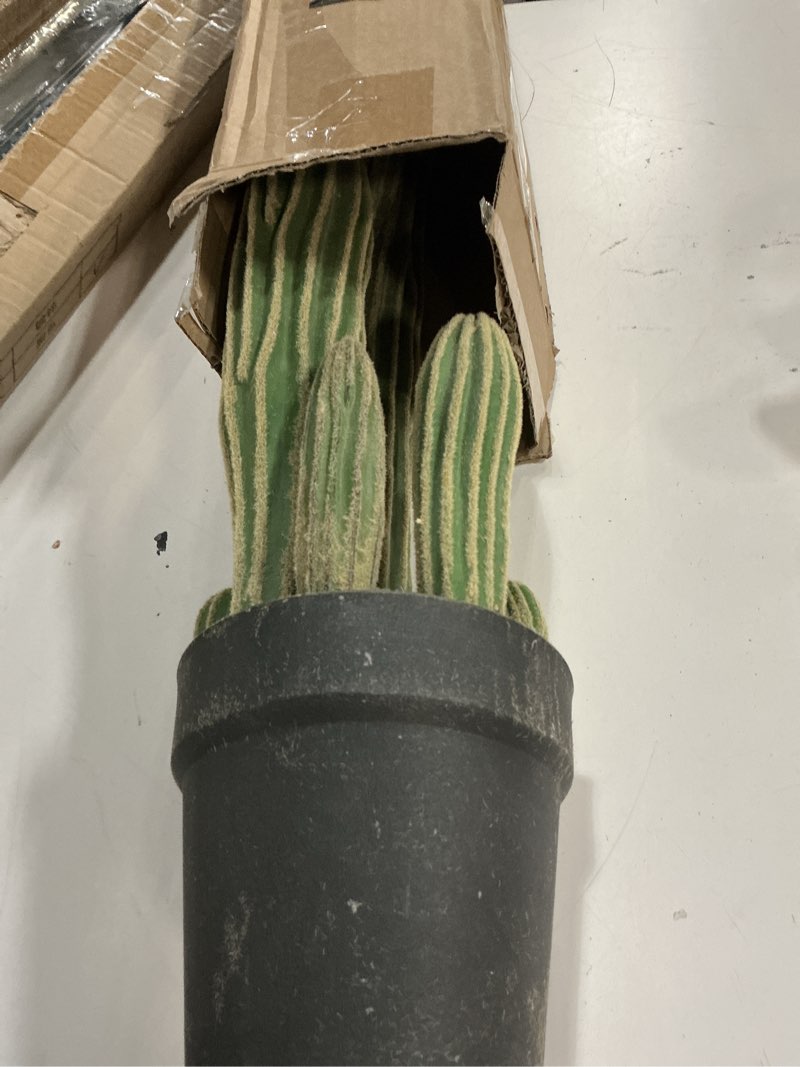 Condition photo showing Good Condition for Artificial Cactus Fake Big Cactus 24 Inch Faux Cacti Plants for Home Garden Office Store Decoration