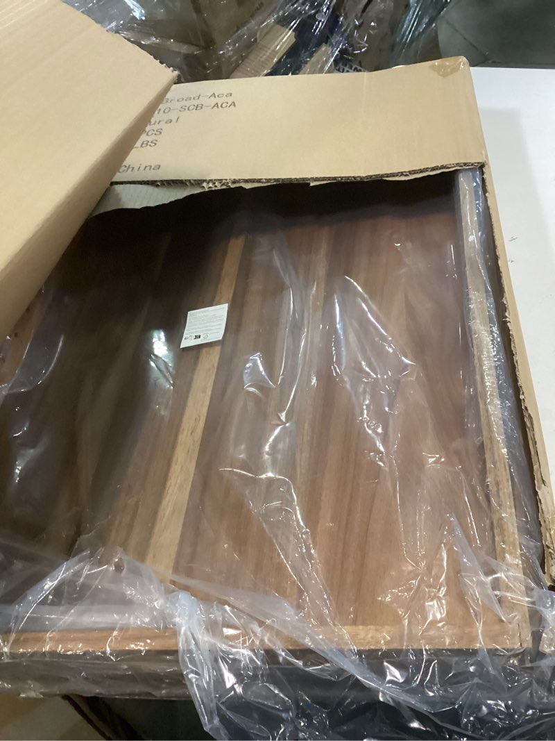 Condition photo showing Good Condition for (Similar)(size: 29.21”*21.22*2.12) Noodle Board Stove Cover with Handles, Acacia Wood Stove Cover, Black and Gold Handles Included, Stove Top Covers for Gas Burners, Stove Top Covers for Electric Stove