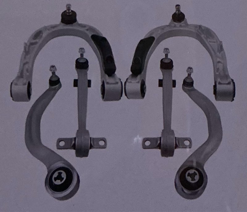 upper and lower front control arm kit with ball joints for tesla model 3 2017 2018 2019 2020 2021 2022 2023 2024, replaces 104434100d*2 104435400a 104435900a 104435432100g