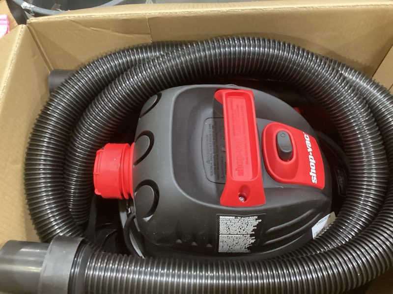 Condition photo showing Good Condition for Shop-Vac 4 Gallon 5.5 HP Wet/Dry Vacuum with SVX2 Motor, 1.5" Lock-On Hose, 20 Ft Power Cord, Blower Port, Floor & Utility Nozzles, Filters, Ideal for Garage, Shop & Workshop Use Black