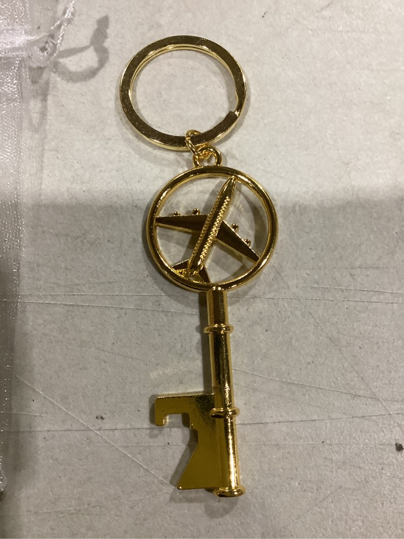 Gold keychain with baggies