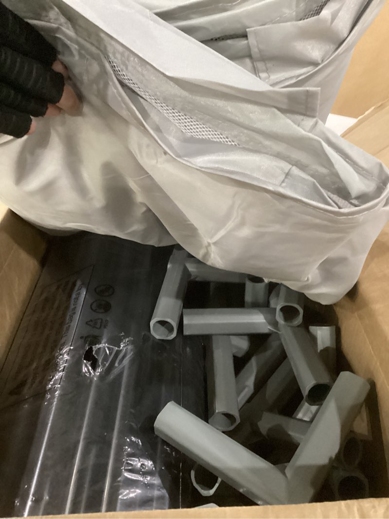 Condition photo showing As Is for baby playpen 50 x 50 inch play pen playards, playpen for babies and toddlers, baby playard for indoor & outdoor active center game fence, with skin-friendly fabric and soft breathable mesh grey grey 50 × 50 inch