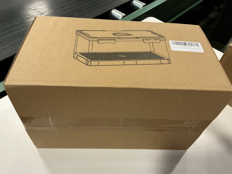 Condition photo showing New/Like New for Large Snackle Box Container, Picnic Basket with Lid and Handle, 8 Big Compartment Clear Organizer Divided Serving Tray for Biscuit, Fruits, Charcuterie - Perfect for Travel, Picnic, Beach & Party 1 Pack (8 Compartments)