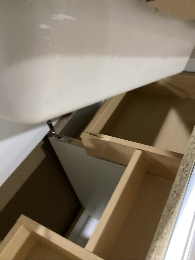 Condition photo showing Good Condition for style selections cauley 36-in white single sink bathroom vanity with white cultured marble top
