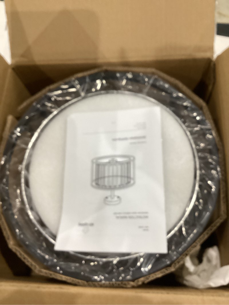 Condition photo showing Good Condition for agv lighting cl005bb k9 crystal semi flush mount ceiling light fixture, modern design, e12 base 3-lights, d13 x h15, chrome & matte black finish metal frame black chrome