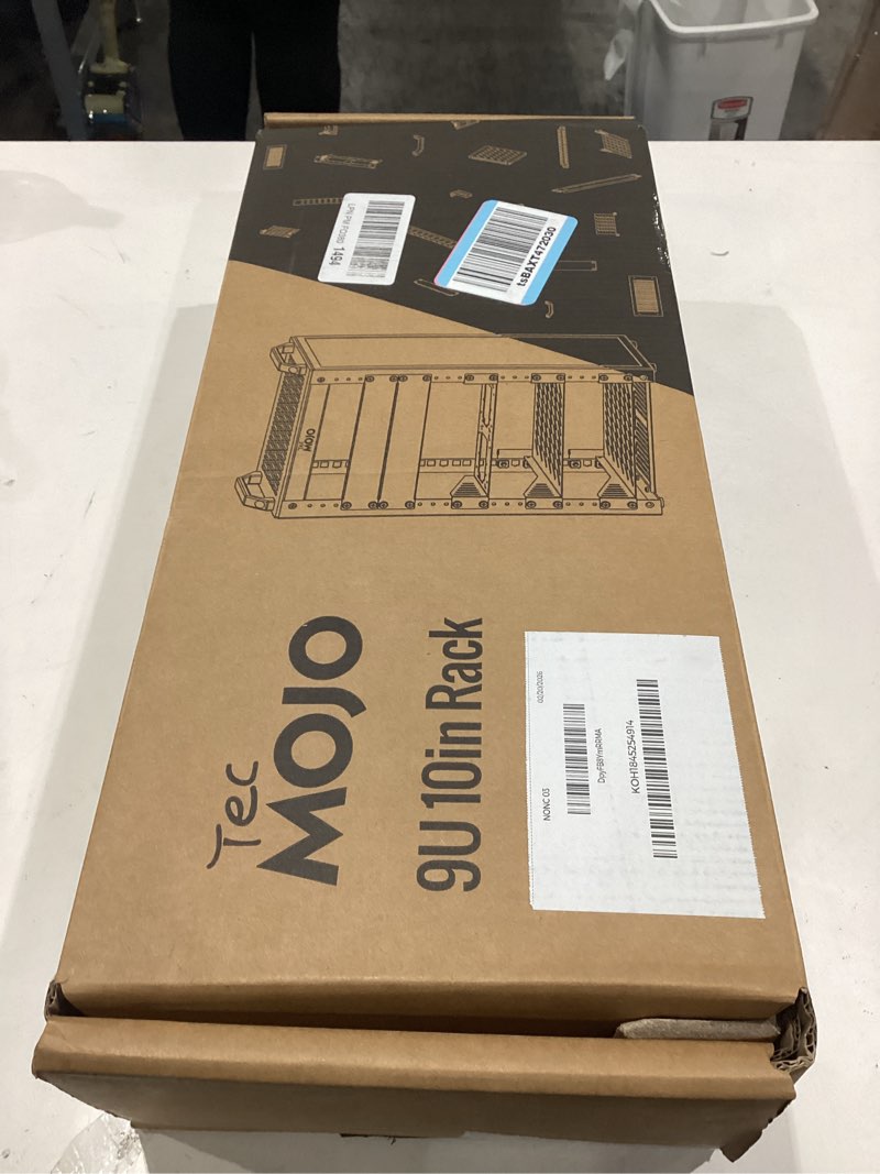 Condition photo showing New/Like New for tecmojo 9u network rack, 10 inch mini server rack with 2 side translucent panels & 2 top handles, 7.87 inch deep, for 10 inch it equipment & a/v devices, white 9u/10in/white