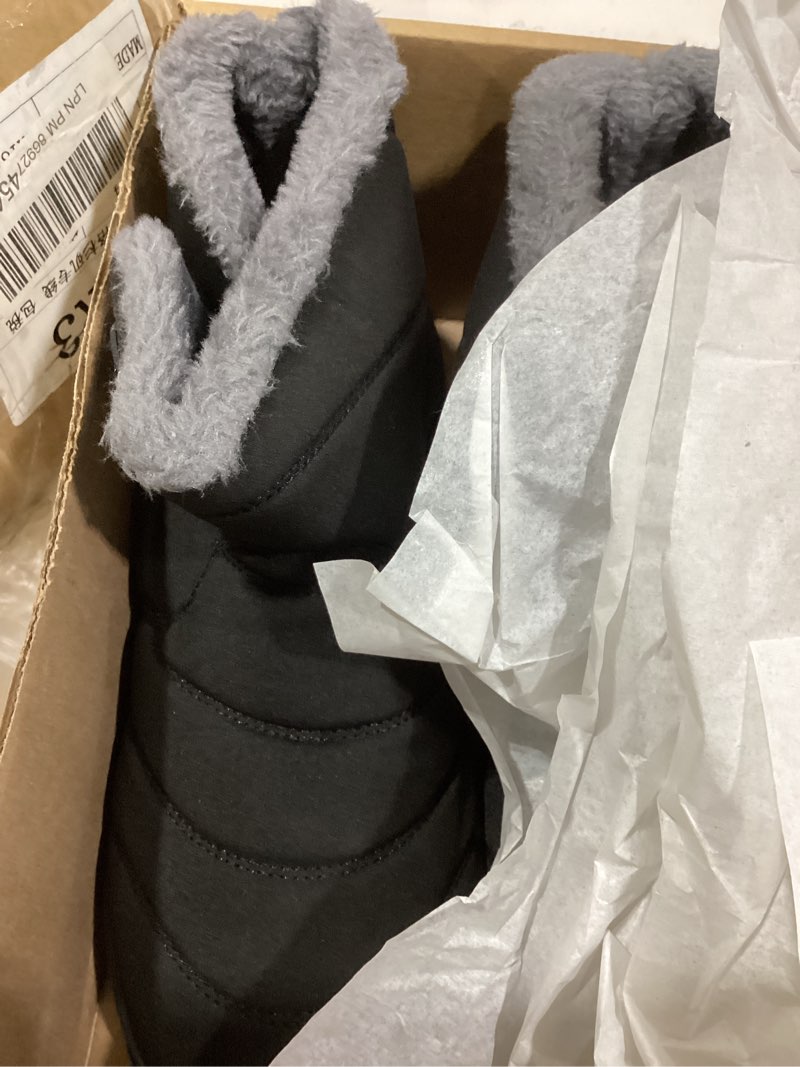 Condition photo showing New/Like New for Womens Mens Barefoot Boots Shoes Winter Snow Boots Warm Ankle Booties Zero Drop Sole Wide Toe Box Fur Lined Outdoor Sneakers 9.5 Wide Women/8 Wide Men Black