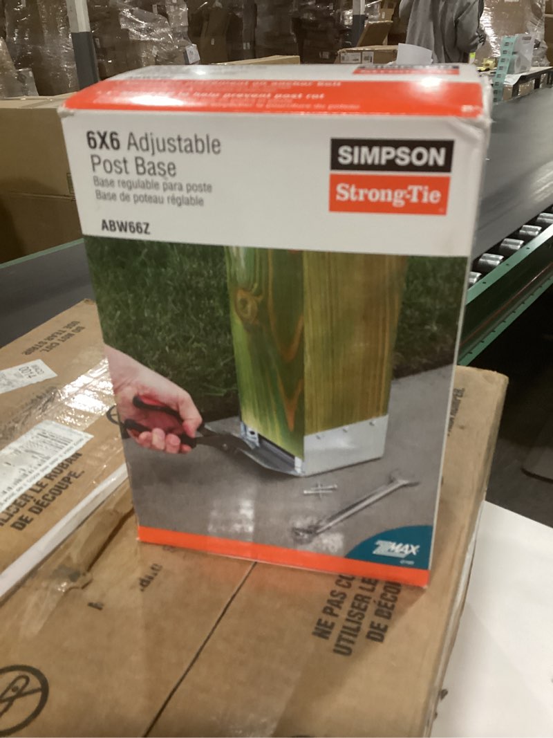 Condition photo showing Good Condition for Simpson Strong-Tie ABW66Z ABW ZMAX Galvanized Adjustable Standoff Post Base for 6x6 (12 pack)
