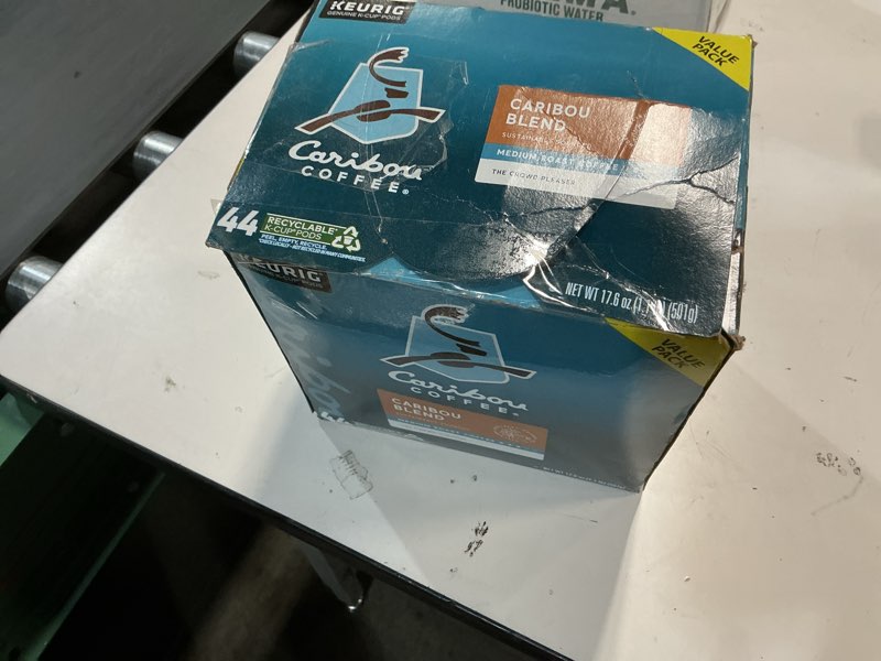 Condition photo showing Good Condition for ( best by 26 jul 2026)Caribou Coffee Caribou Blend Keurig Single-Serve K-Cup Pod, Medium Roast Coffee, 44 Count(Pack of 1) Caribou Blend 44 Count (Pack of 1)