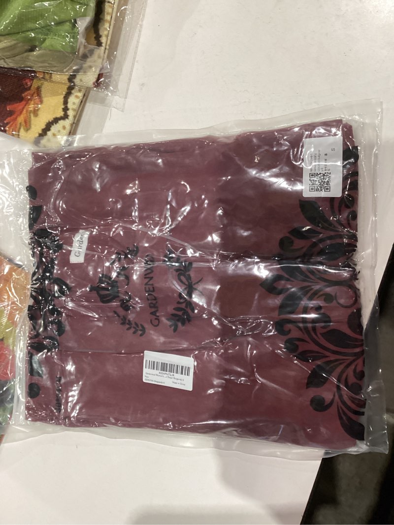 Condition photo showing New/Like New for Gardenwed Women's Sleeveless Wide Leg Jumpsuit, Elegant Side Split High Waist Palazzo Pants Romper with Pockets Button Detail Burgundy S