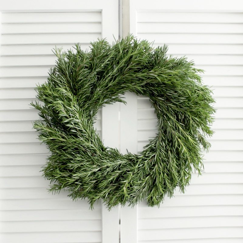 fresh handmade rosemary wreath- 20\" 10 pack