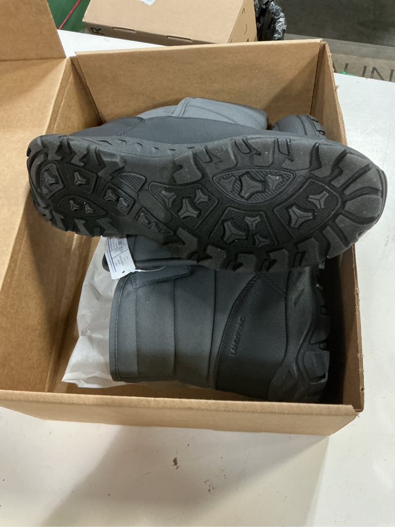Condition photo showing Good Condition for lands' end expedition insulated winter boots for men, lace up or slip on waterproof mens snow boots, medium or wide width men's shoes size 8 to 13, black, brown, green or grey 8 wide dark grey